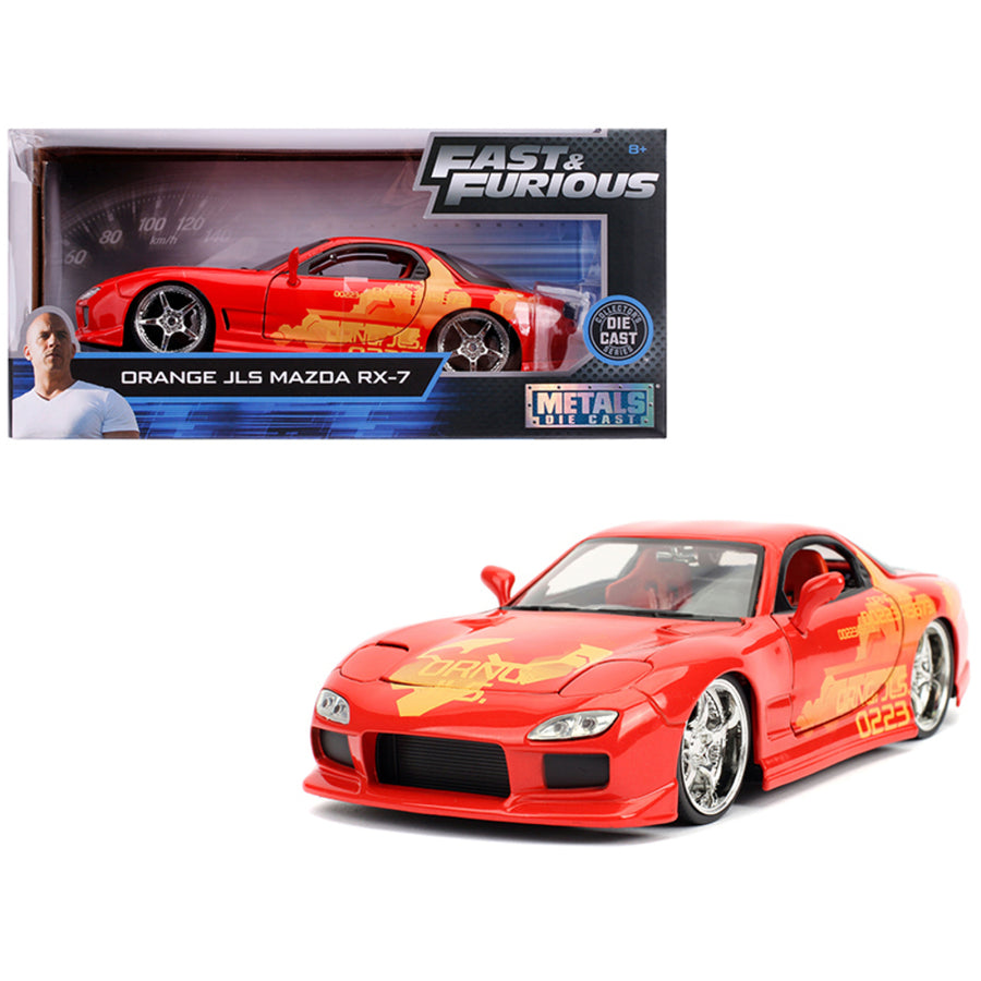 Orange Julius Mazda Rx-7 Fast & Furious Movie 1/24 Diecast Model Car By Jada 30747