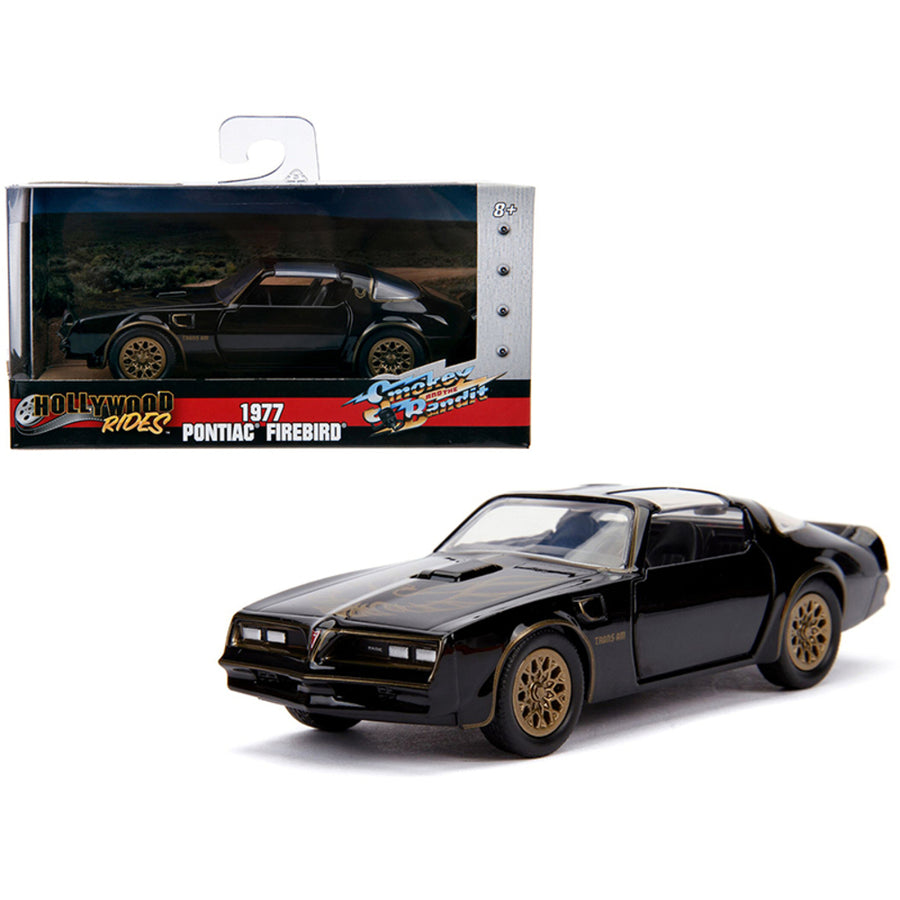 1977 Pontiac Firebird Black Smokey And The Bandit (1977) Movie Hollywood Rides Series 1/32 Diecast Model Car By Jada 31061