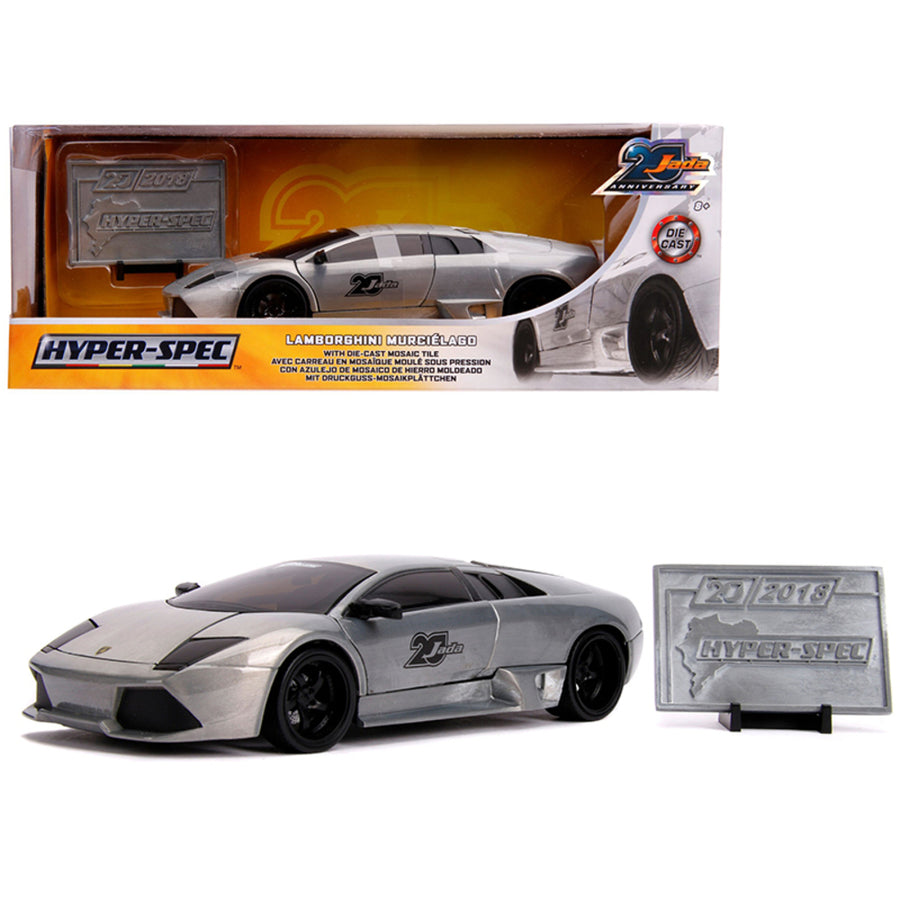 Lamborghini Murcielago Raw Metal Hyper-spec Jada 20th Anniversary 1/24 Diecast Model Car By Jada 31084