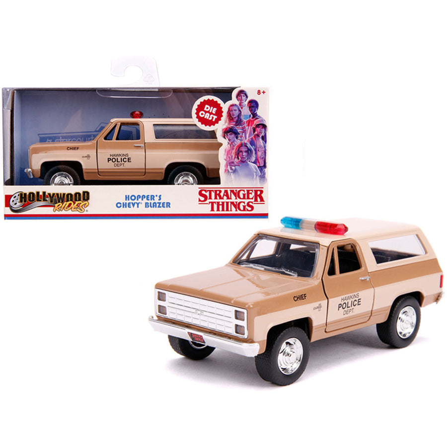Hoppers Chevrolet Blazer Hawkins Police Dept. Stranger Things (2016) Tv Series Hollywood Rides 1/32 Diecast Model Car By Jada 31114