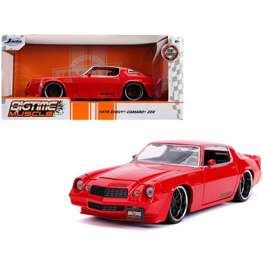 1979 Chevrolet Camaro Z28 Glossy Red Bigtime Muscle 1/24 Diecast Model Car By Jada 31458
