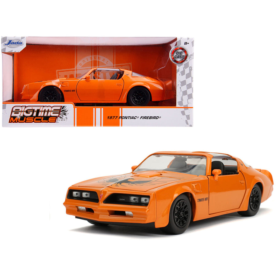 1977 Pontiac Firebird Trans Am Metallic Orange With Black Wheels Bigtime Muscle 1/24 Diecast Model Car By Jada 31601