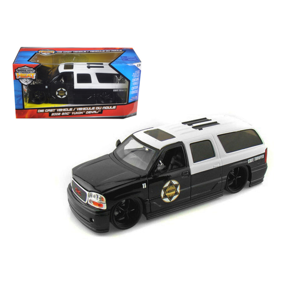 2002 Gmc Yukon Denali Police 1/24 Diecast Model Car By Jada 96367