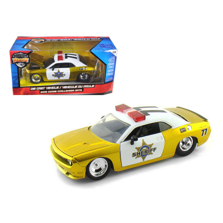 2008 Dodge Challenger Srt8 Sheriff Gold 1/24 Diecast Car Model By Jada 96460