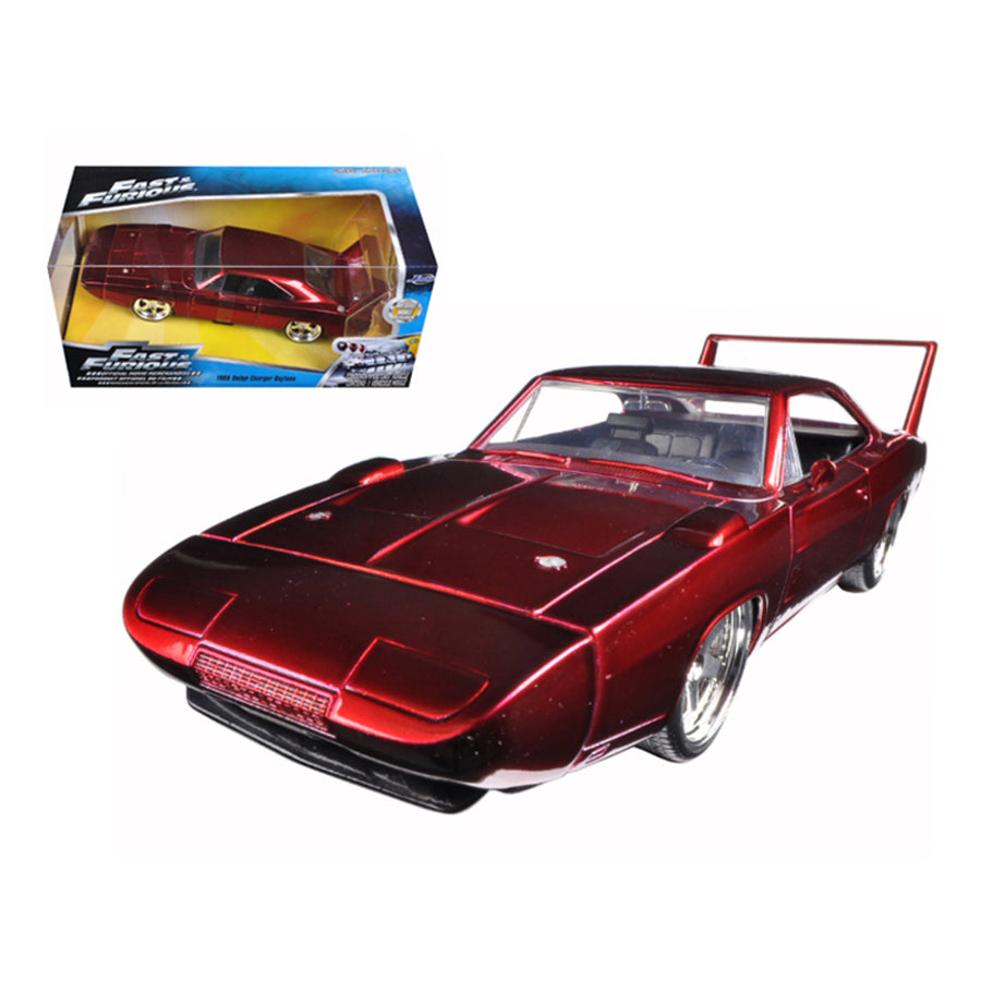 1969 Dodge Charger Daytona Red Fast & Furious 7 Movie 1/24 Diecast Model Car By Jada 97060