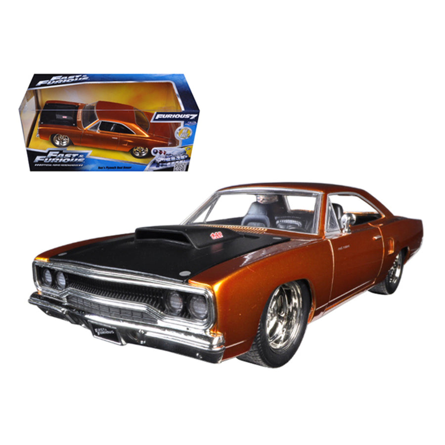 Doms 1970 Plymouth Road Runner Copper Fast & Furious 7 Movie 1/24 Diecast Model Car By Jada 97126