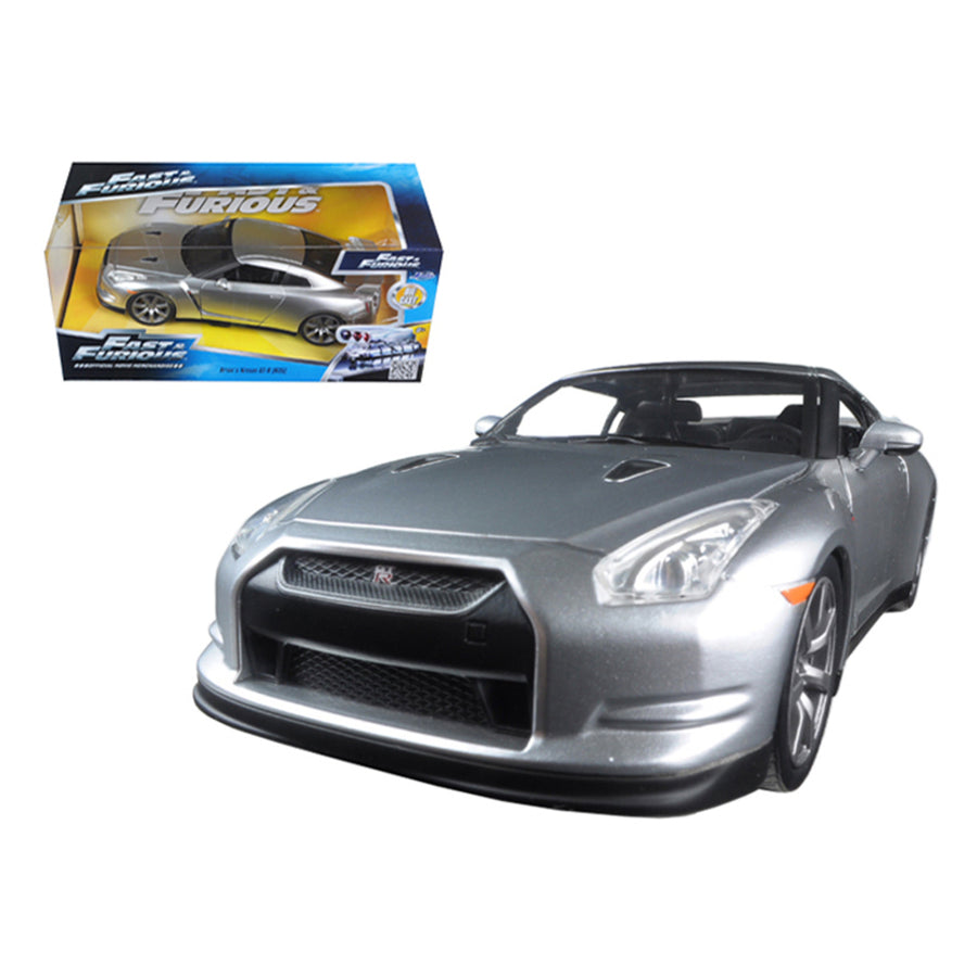 Brians Nissan Gtr R35 Silver Fast & Furious Movie 1/24 Diecast Model Car By Jada 97212