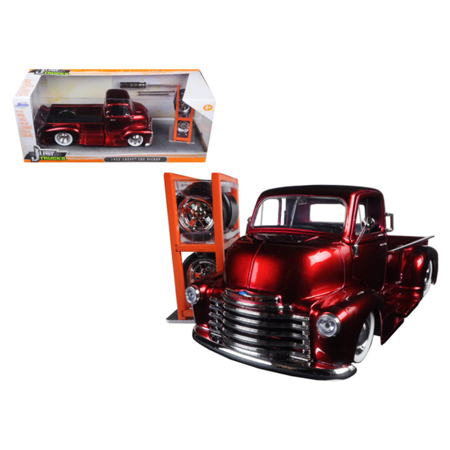 1952 Chevrolet Coe Pickup Truck Red Just Trucks With Extra Wheels 1/24 Diecast Model By Jada 97225