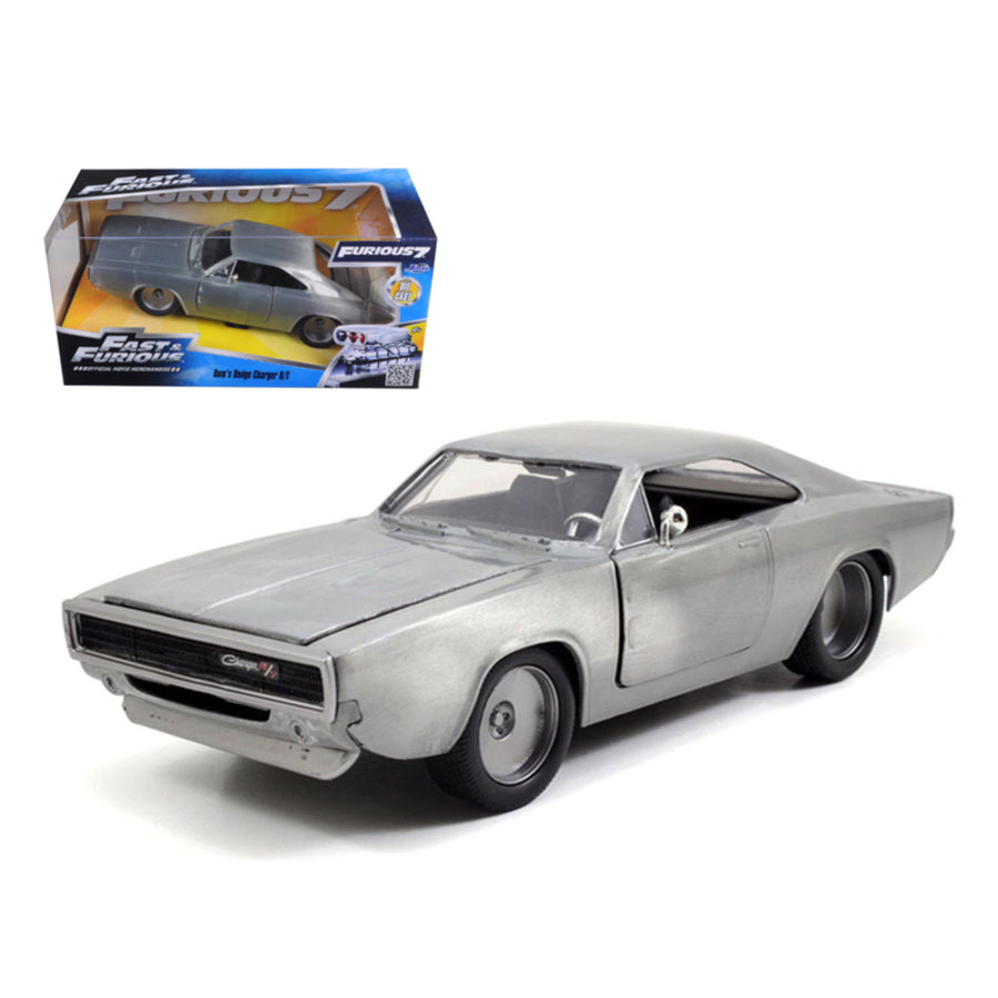 Doms 1970 Dodge Charger R/t Bare Metal Fast & Furious 7 Movie 1/24 Diecast Model Car By Jada 97336