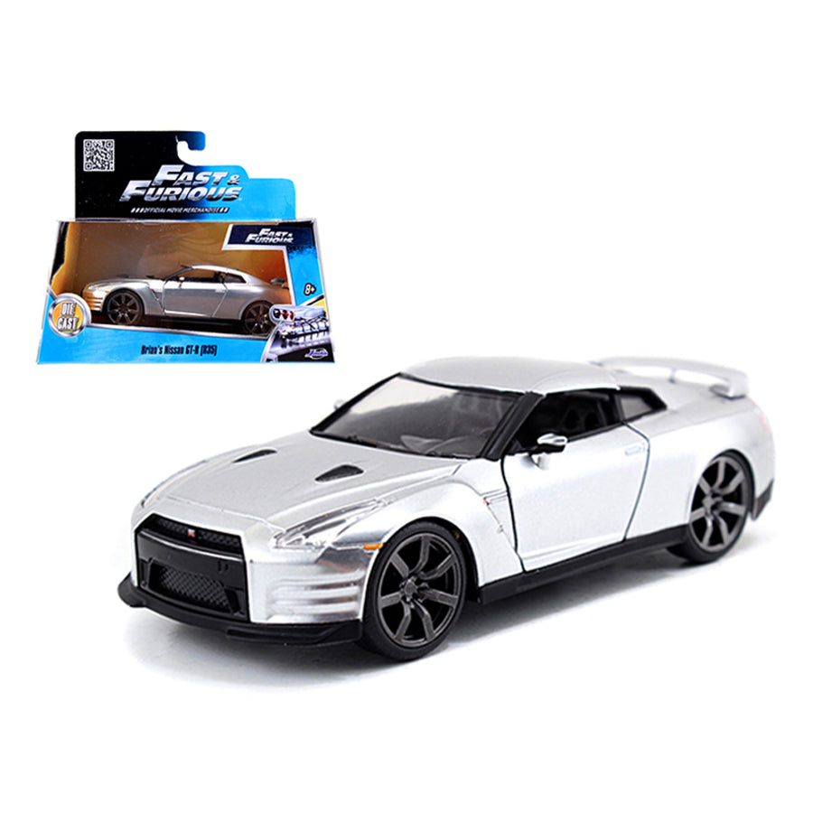 Brians Nissan Gt-r R35 Silver Fast & Furious Movie 1/32 Diecast Model Car By Jada 97383
