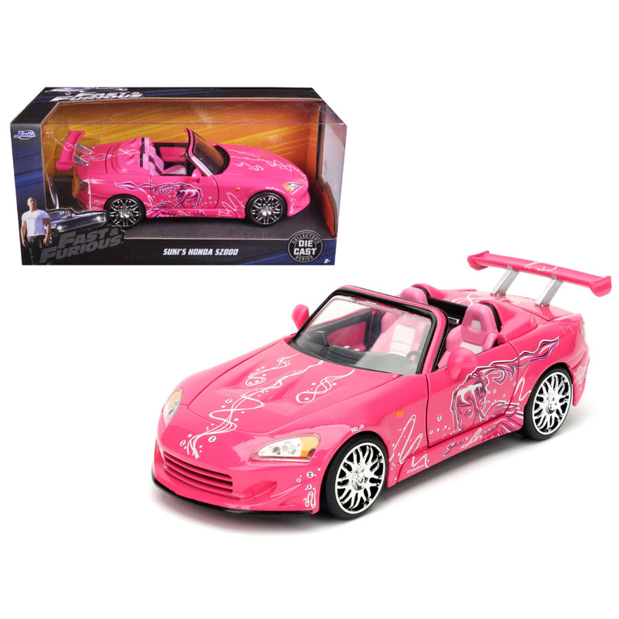 Sukis 2001 Honda S2000 Pink Fast & Furious Movie 1/24 Diecast Model Car  By Jada 97604