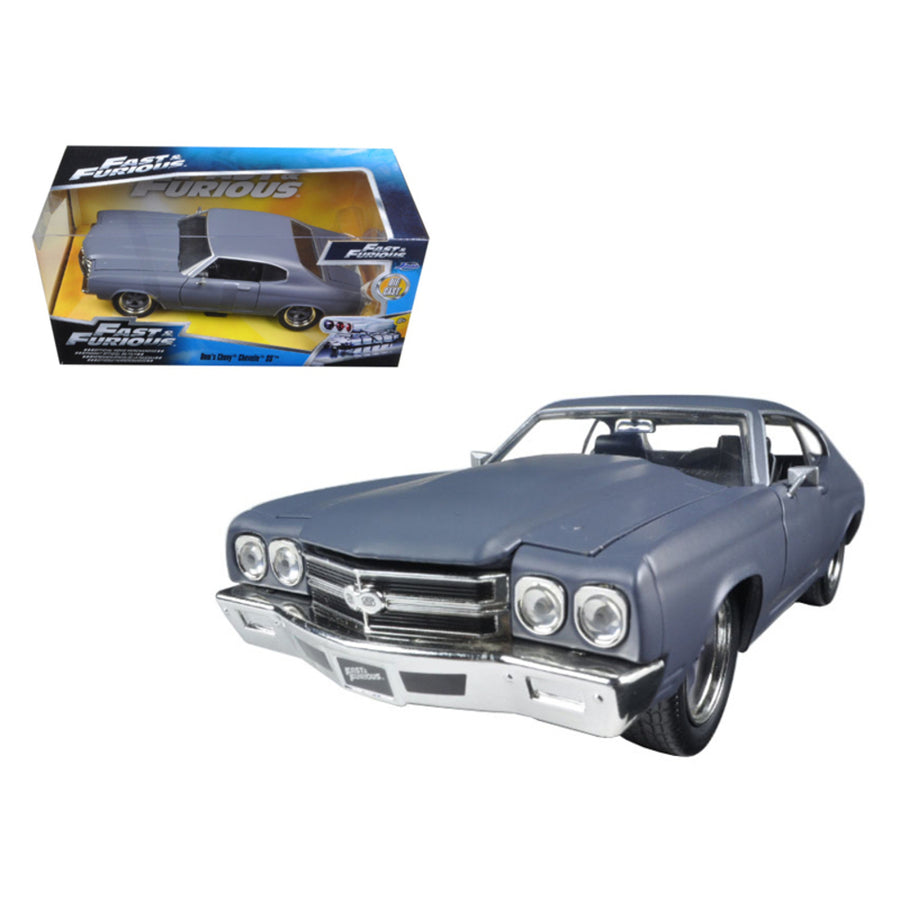 Doms Chevrolet Chevelle Ss Matt Gray Fast & Furious Movie 1/24 Diecast Model Car By Jada 97835