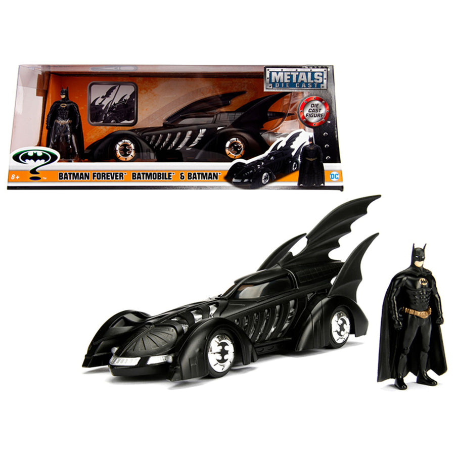 1995 Batman Forever Batmobile With Diecast Batman Figure 1/24 Diecast Model Car By Jada 98036