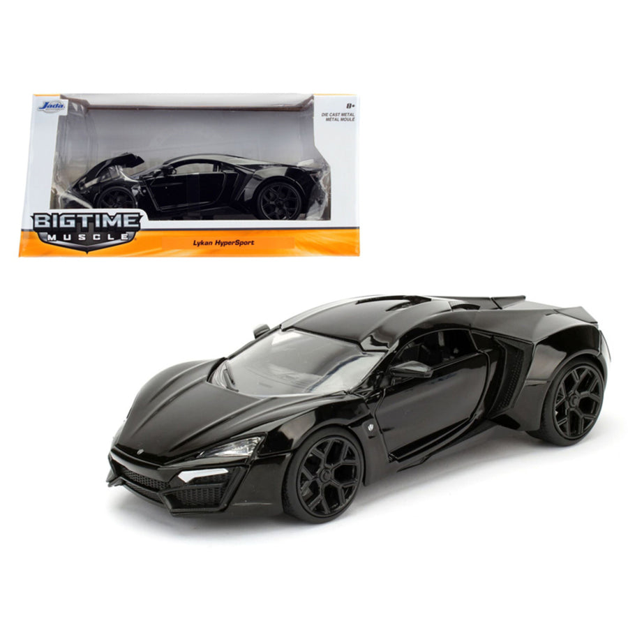 Lykan Hypersport Glossy Black 1/24 Diecast Model Cars By Jada 98074
