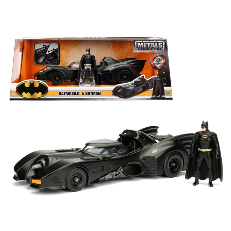 1989 Batmobile With Diecast Batman Figure 1/24 Diecast Model Car By Jada 98260