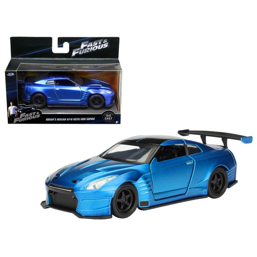 Brians 2009 Nissan Gtr R35 Blue Ben Sopra Fast & Furious Movie 1/32 Diecast Model Car  By Jada 98270