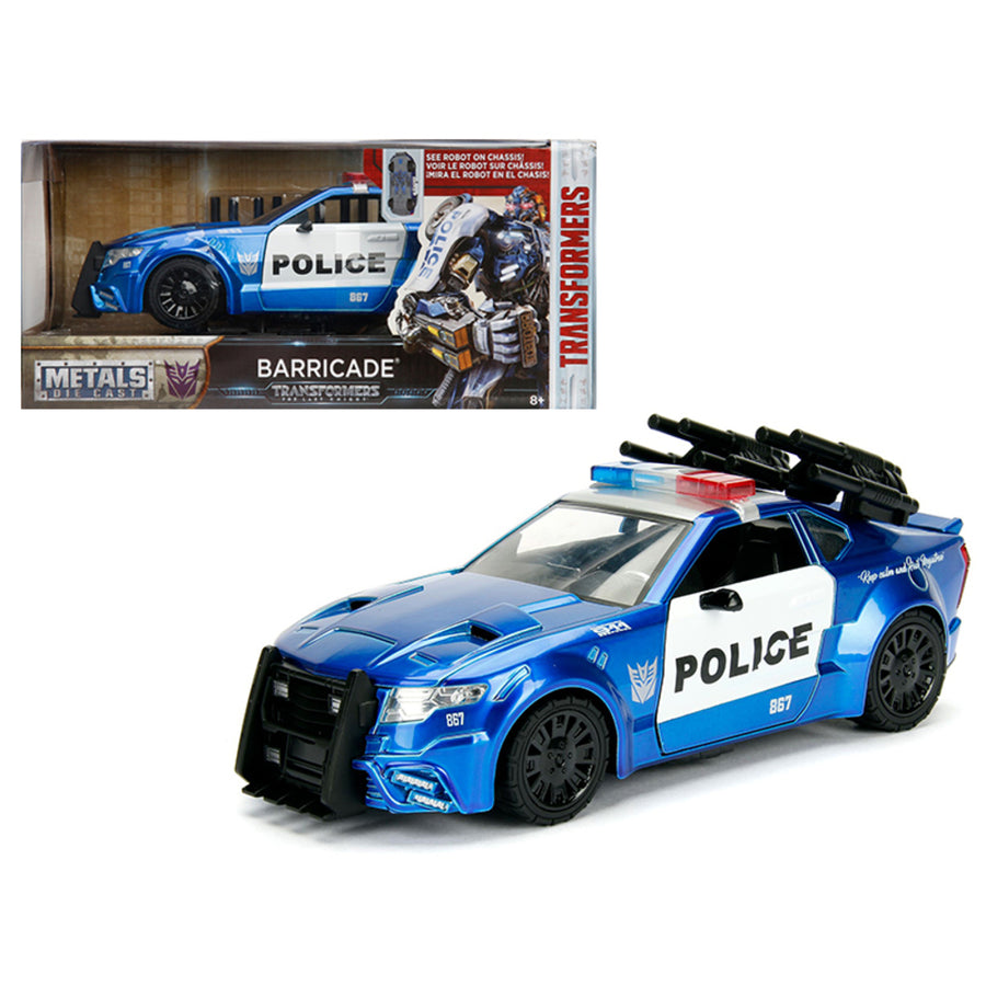 Barricade Custom Police Car From Transformers Movie 1/24 Diecast Model Car By Jada Metals 98400