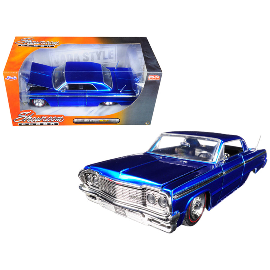 1964 Chevrolet Impala Blue Showroom Floor 1/24 Diecast Model Car By Jada 98908