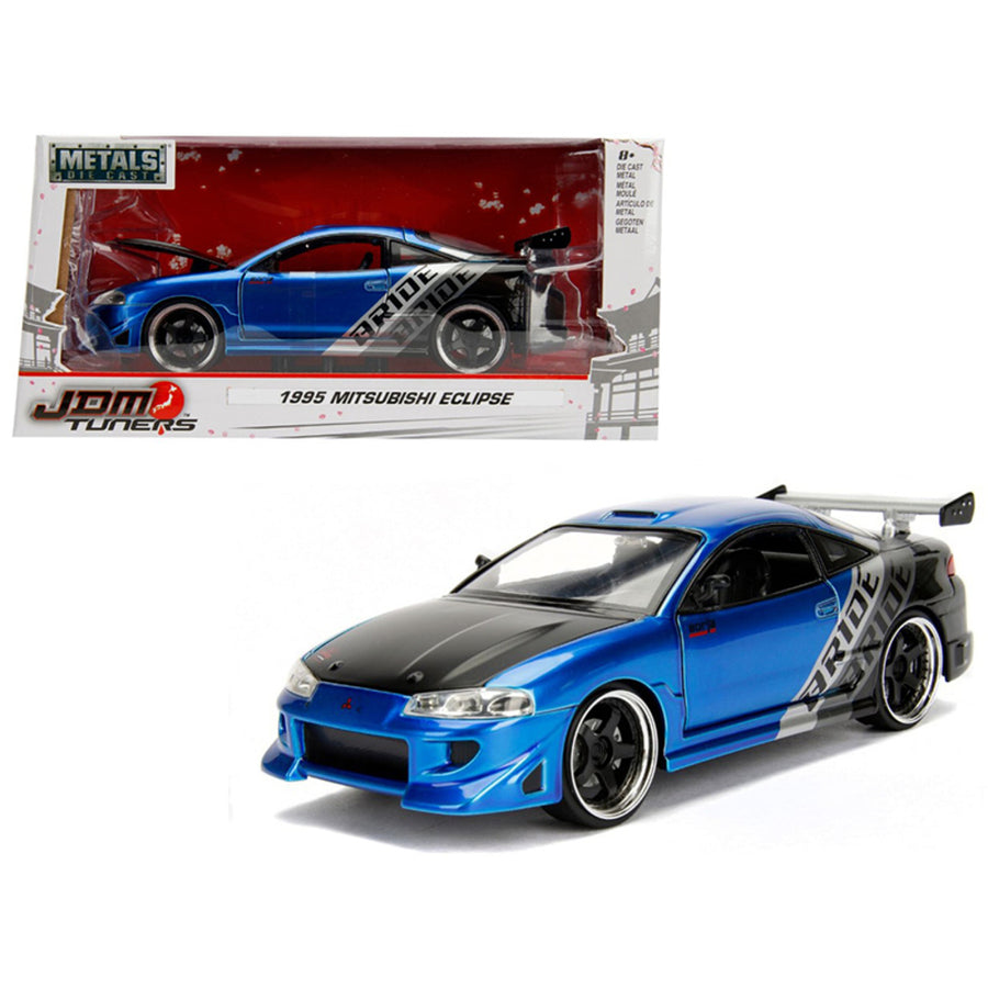 1995 Mitsubishi Eclipse Bride Blue Jdm Tuners 1/24 Diecast Model Car By Jada 99103