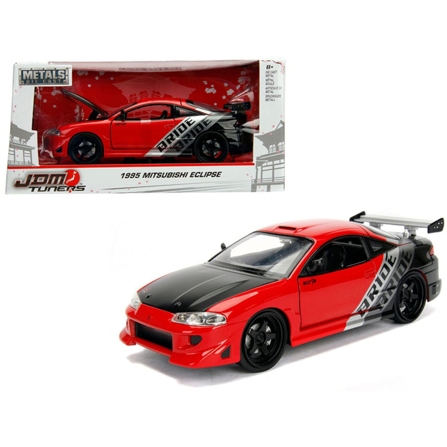 1995 Mitsubishi Eclipse Bride Red Jdm Tuners 1/24 Diecast Model Car By Jada 99105