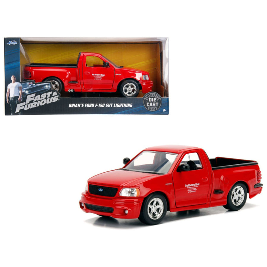 Brians Ford F-150 Svt Lightning Pickup Truck Red Fast & Furious Movie 1/24 Diecast Model Car By Jada 99574