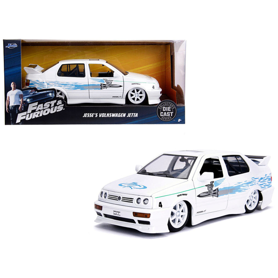 Jesses Volkswagen Jetta White Fast & Furious Movie 1/24 Diecast Model Car By Jada 99591