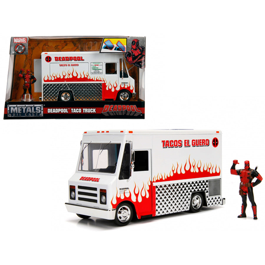 Deadpool Taco Truck With Deadpool Diecast Figure Marvel Series Diecast Model By Jada 99730