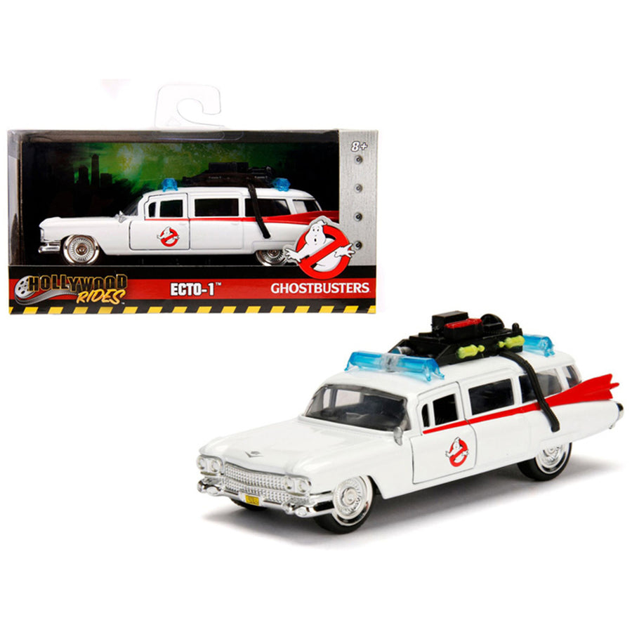 1959 Cadillac Ambulance Ecto-1 From Ghostbusters Movie Hollywood Rides Series 1/32 Diecast Model Car By Jada 99748