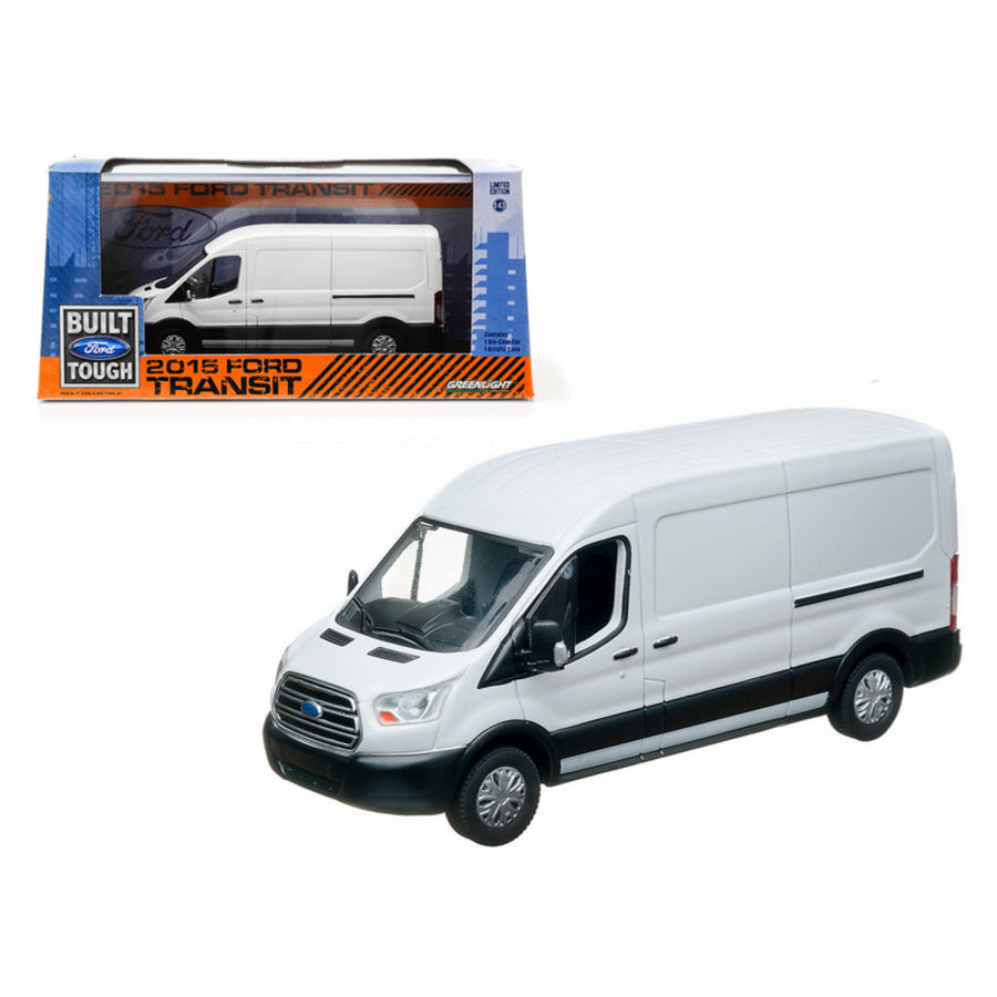 2015 Ford Transit (v363) Oxford White 1/43 Diecast Car Model By Greenlight 86039