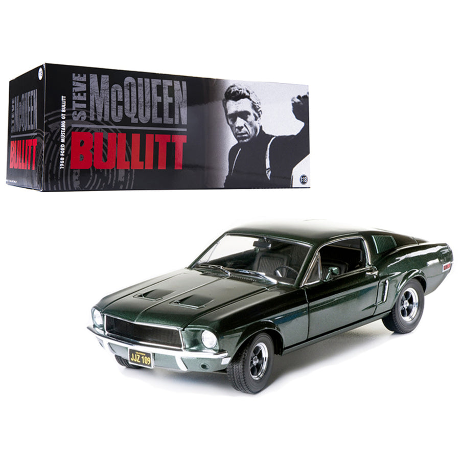 1968 Ford Mustang Gt Fastback Highland Green Steve Mcqueen Bullitt (1968) Movie 1/18 Diecast Model Car By Greenlight 12822