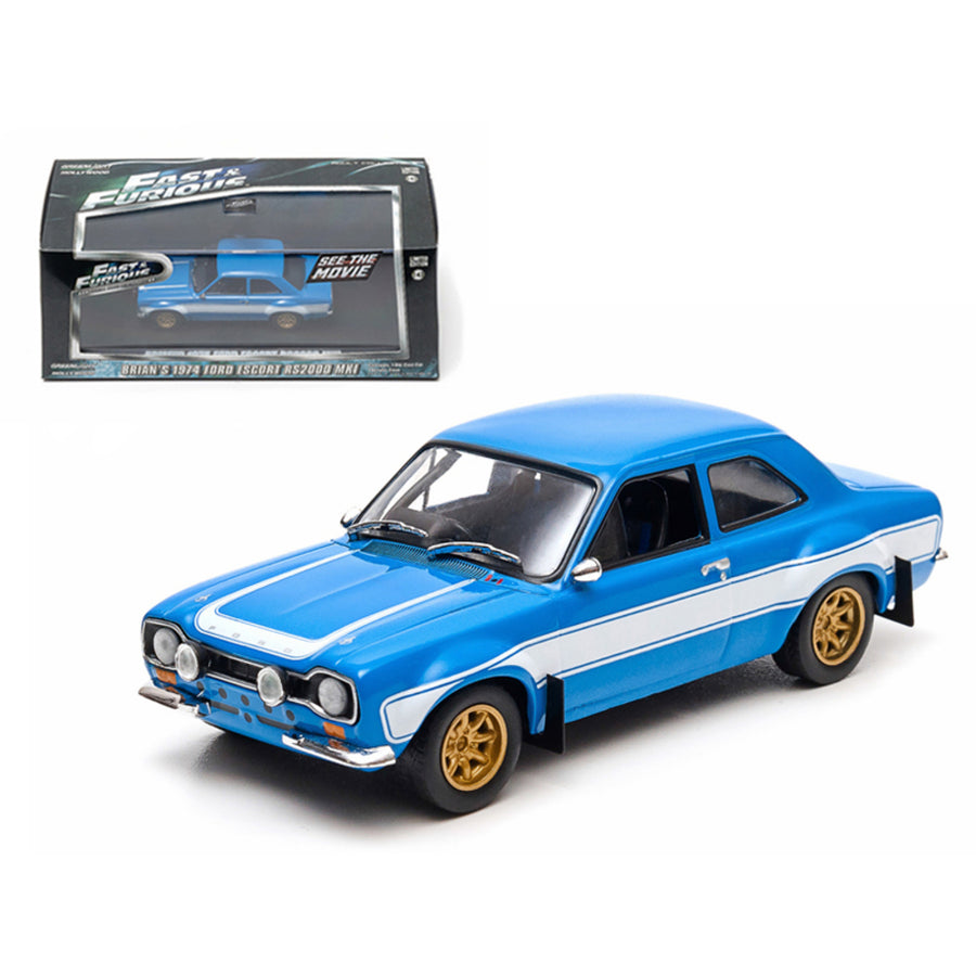 Brians 1974 Ford Escort Rs2000 Mk 1 The Fast And The Furious Movie (2013) 1/43 Diecast Model Car By Greenlight Gl86222