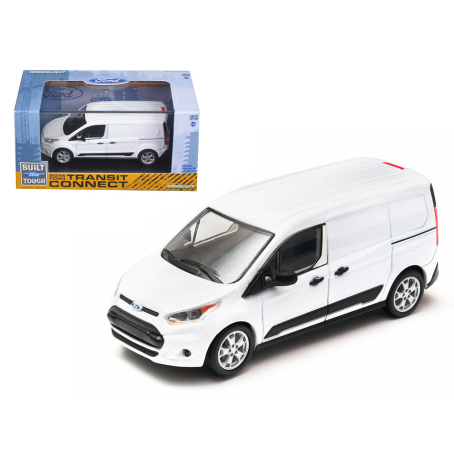 2014 Ford Transit Connect (v408) Van White 1/43 Diecast Model Car By Greenlight 86044