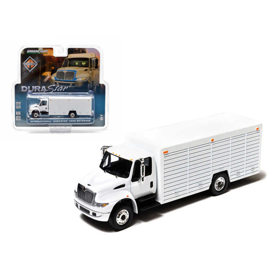 2012 International Durastar 4400 Beverage Truck White In Blister Pack 1/64 Diecast Model By Greenlight 29776