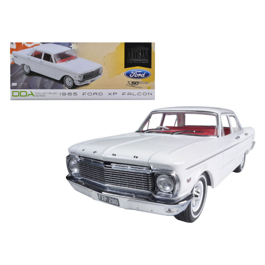 1965 Ford Xp Falcon White 50th Anniversary Limited To 1250pc With Certificate Of Authenticity 1/18 Diecast Car Model By Greenlight Dda003