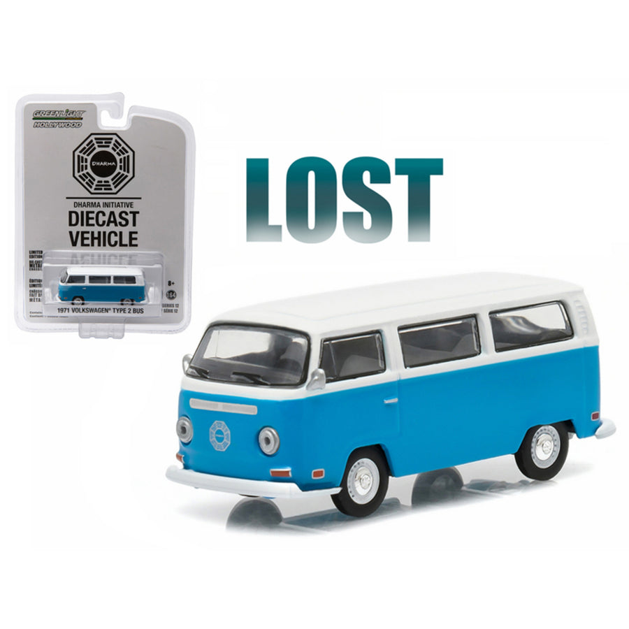 1971 Volkswagen Type 2 Bus (t2b) Lost Tv Series (2004-2010) 1/64 Diecast Model By Greenlight 44720e