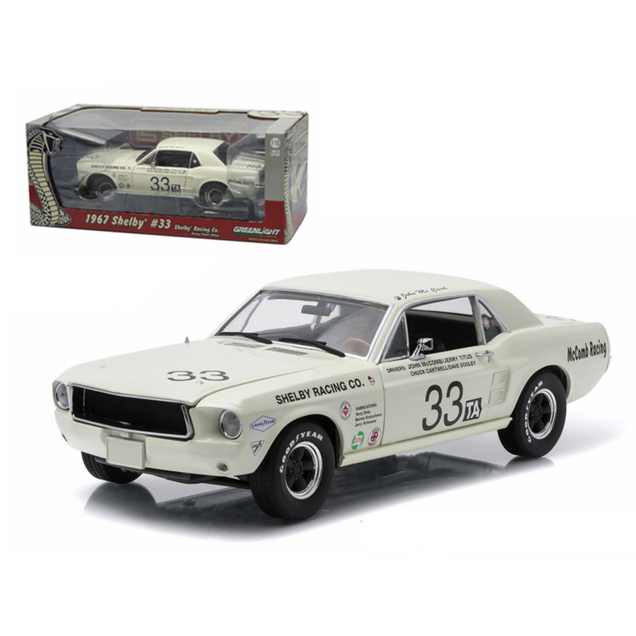 1967 Ford Shelby Mustang #33 Shelby Racing Co. Jerry Titus & John Mccomb Racing Tribute Edition 1/18 Diecast Model Car By Greenlight 12935
