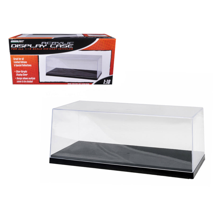 Collectible Display Show Case For 1/18-1/24 Models With Black Plastic Base By Greenlight 55020