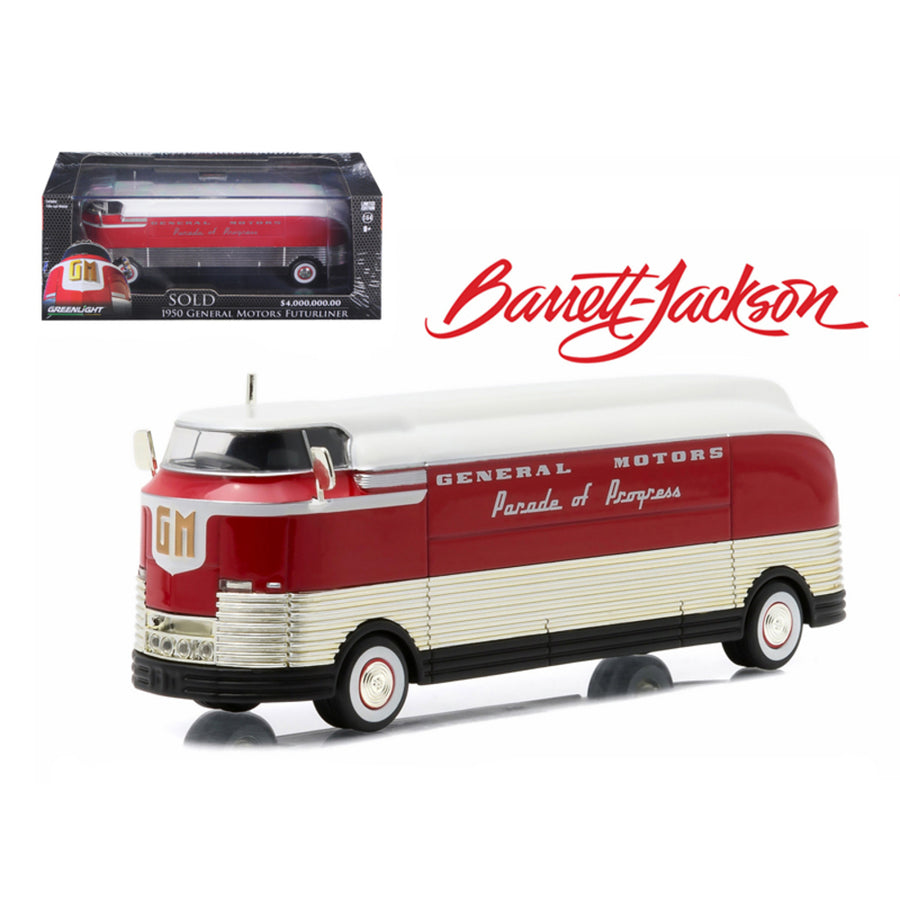 1950 General Motors Futurliner Parade Of Progress #11 March Of Tools 2015 Barrett Jackson Edition Hobby Exclusive 1/64 Diecast Model By Greenlight 29843