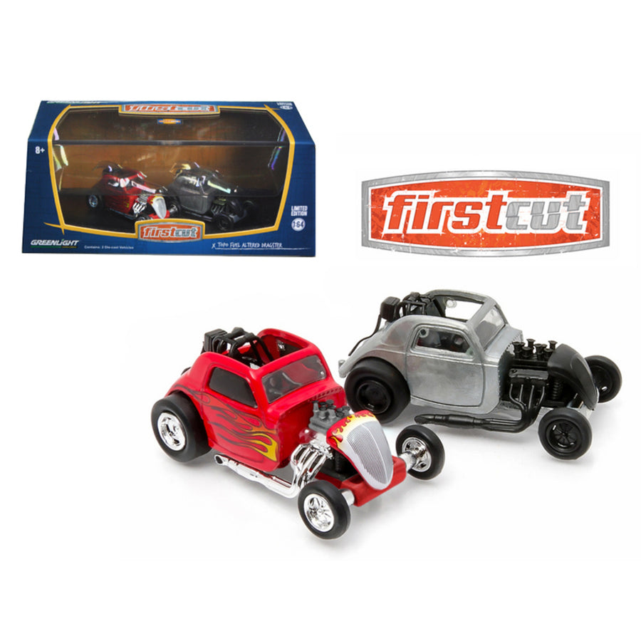 First Cut Topo Fuel Altered Hobby Only Exclusive 2 Cars Set 1/64 Diecast Model Cars By Greenlight 29848