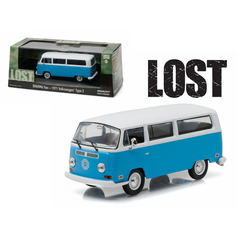 1971 Volkswagen Type 2 T2b Dharma Van Lost Tv Series (2004-2010) 1/43  Diecast Model Car By Greenlight 86471