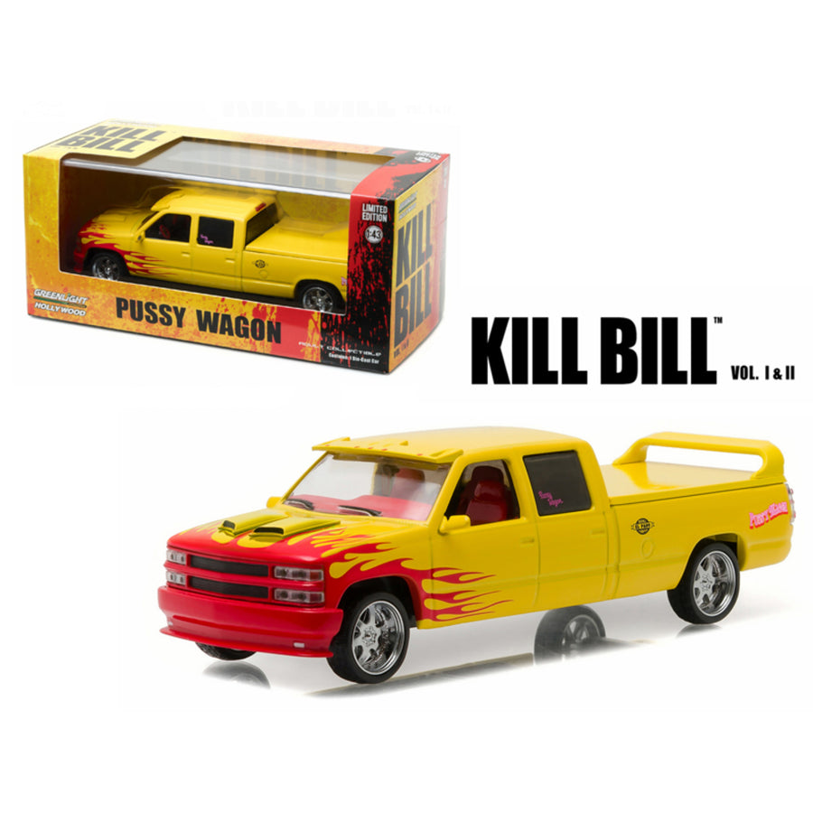1997 Chevrolet Silverado Custom Crew Cab Pussy Wagon Pickup Truck Kill Bill Vol. 1 & 2 Movie 1/43 Diecast Model Car By Greenlight 86481