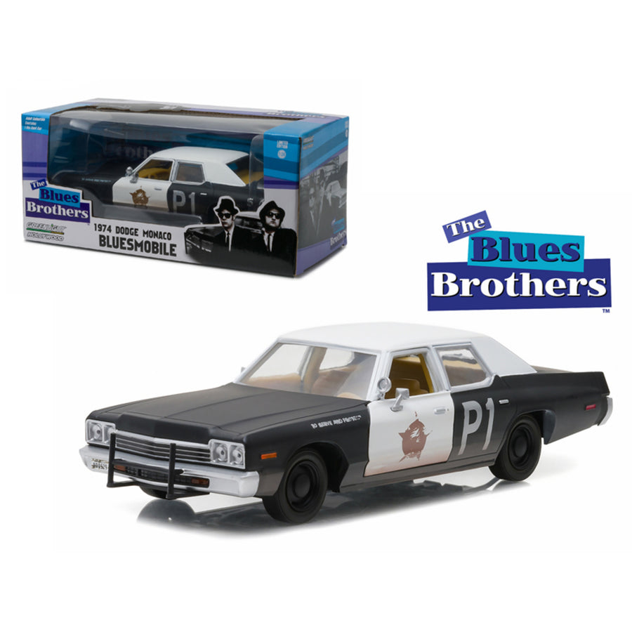 1974 Dodge Monaco Bluesmobile The Blues Brothers Movie 1/24 Diecast Model Car By Greenlight 84011