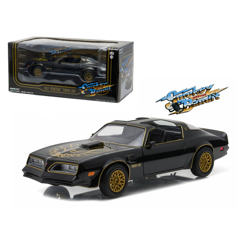 1977 Pontiac Trans Am Black Smokey And The Bandit (1977) Movie 1/24 Diecast Model Car  By Greenlight 84013