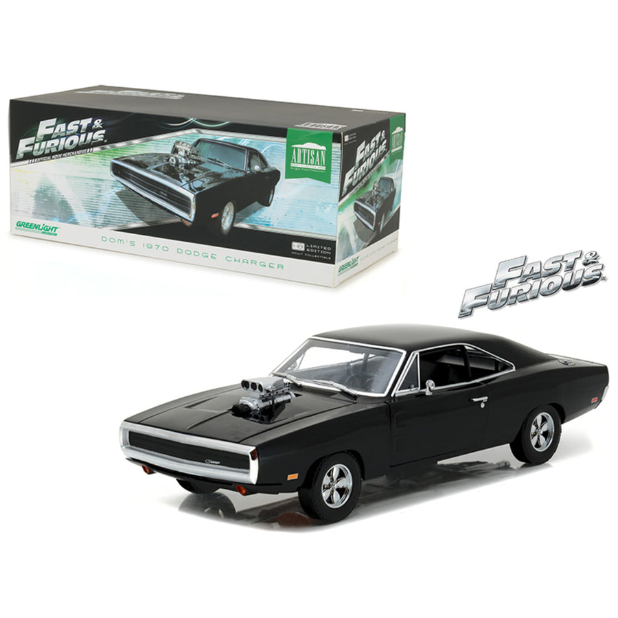 Doms 1970 Dodge Charger The Fast And The Furious (2001) Movie Artisan Collection 1/18 Diecast Model Car By Greenlight 19027