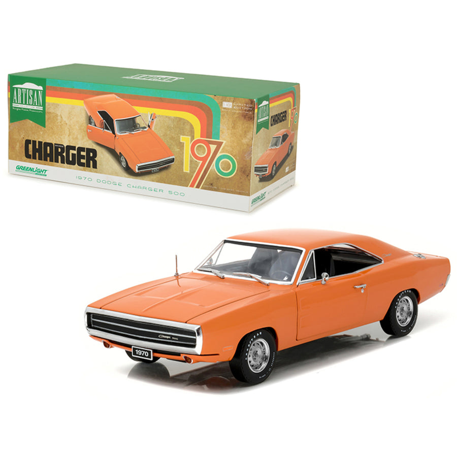 1970 Dodge Charger Hemi Orange Artisan Collection 1/18 Diecast Model Car  By Greenlight 19028