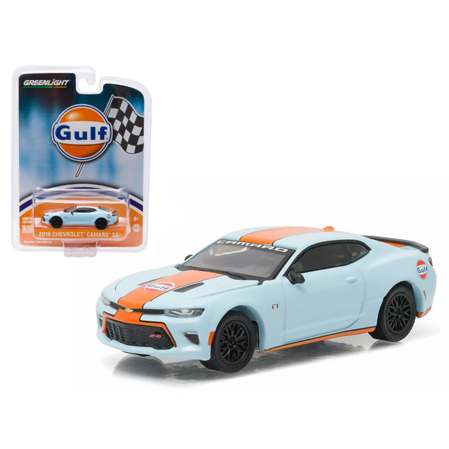 2016 Chevrolet Camaro Ss Gulf Oil Hobby Exclusive 1/64 Diecast Model Car By Greenlight 51059