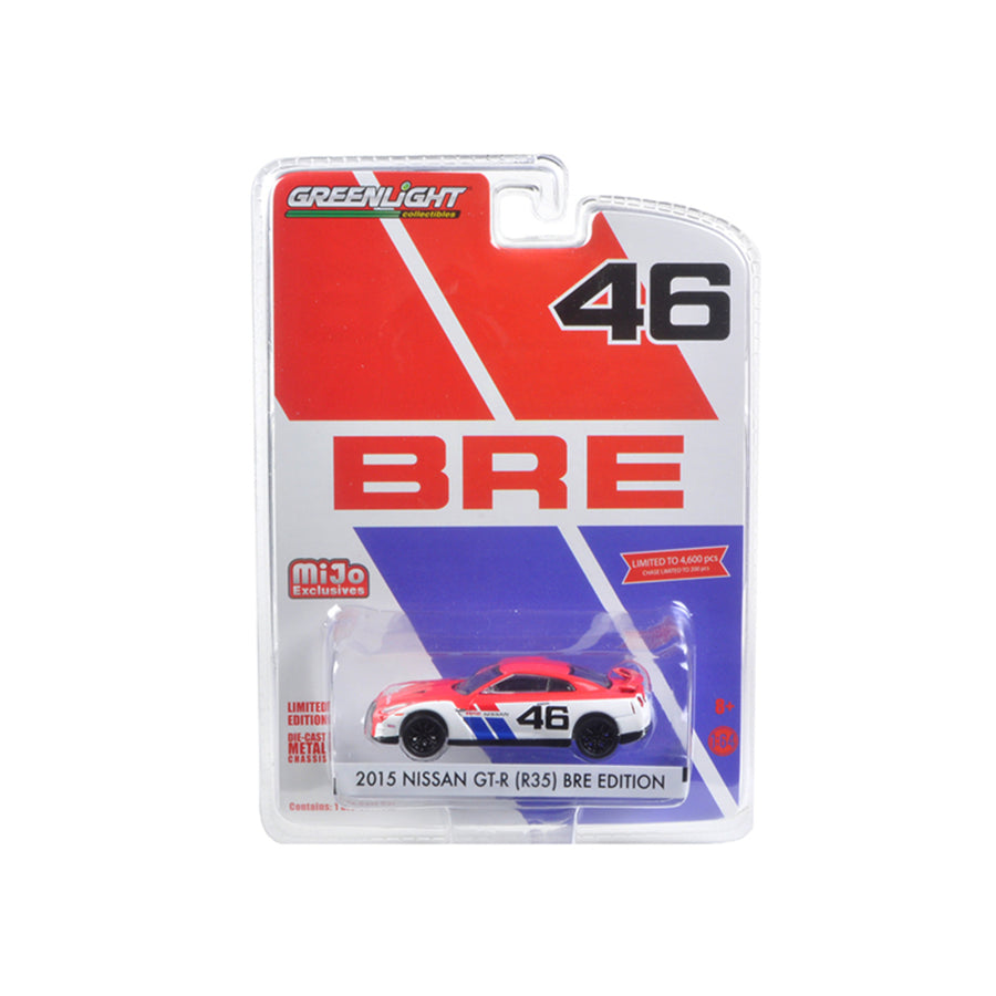 2015 Nissan Gt-r R35 #46 Bre Edition Limited To 4600pc 1/64 Diecast Model Car By Greenlight 51070