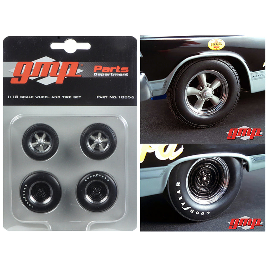 1967 Ford Fairlane 427r Hubert Platt Georgian Shaker Drag Wheels And Tires Set Of 4 1/18 By Gmp 18856