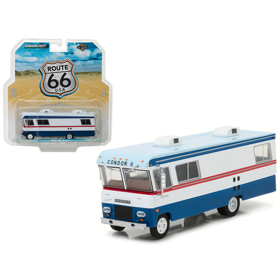 1972 Condor Ii Rv Red, White, And Blue Hd Trucks Series 9 1/64 Diecast Model By Greenlight 33090a