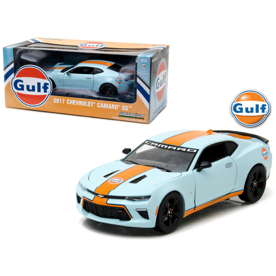 2017 Chevrolet Camaro Ss Gulf Oil Racing 1/24 Diecast Model Car By Greenlight 18233